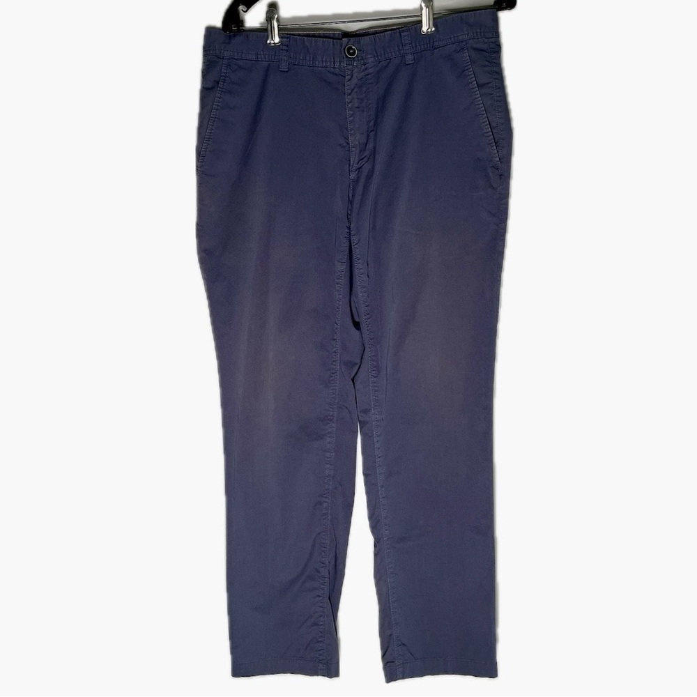 Pal Zileri Italy Luxury Men's Navy Flat-Front Chinos